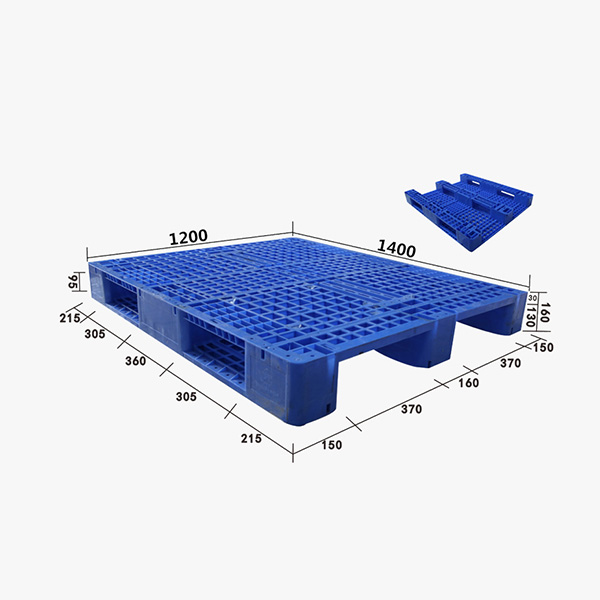 ZJ1412-160網(wǎng)格川字型(內(nèi)置10條鋼管)塑料托盤